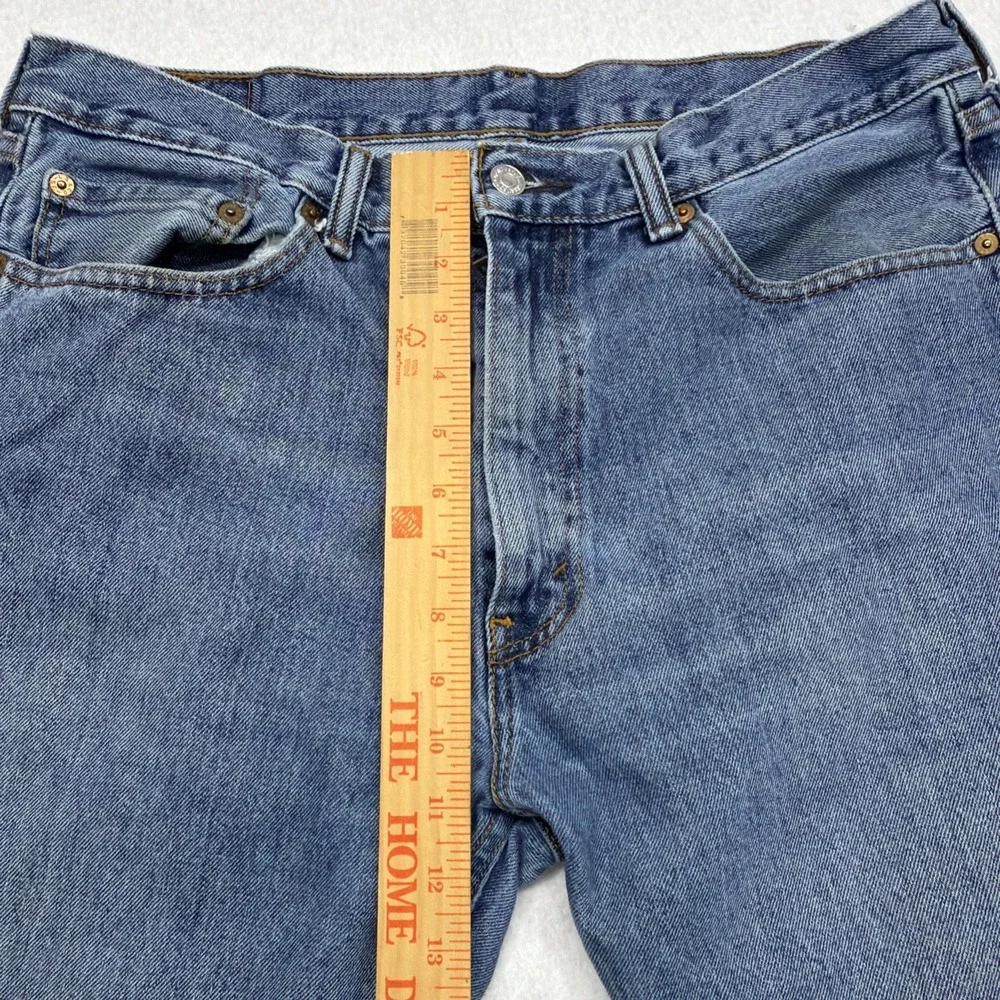 Levis 505 Jeans Men's 36x31 Blue Denim Regular‎ Straight Fit Medium Wash Red Tag